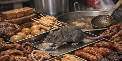 米奇大廚現蹤!淡水滷味攤驚見「料理鼠王」網友再爆蟑螂、食材疑不潔